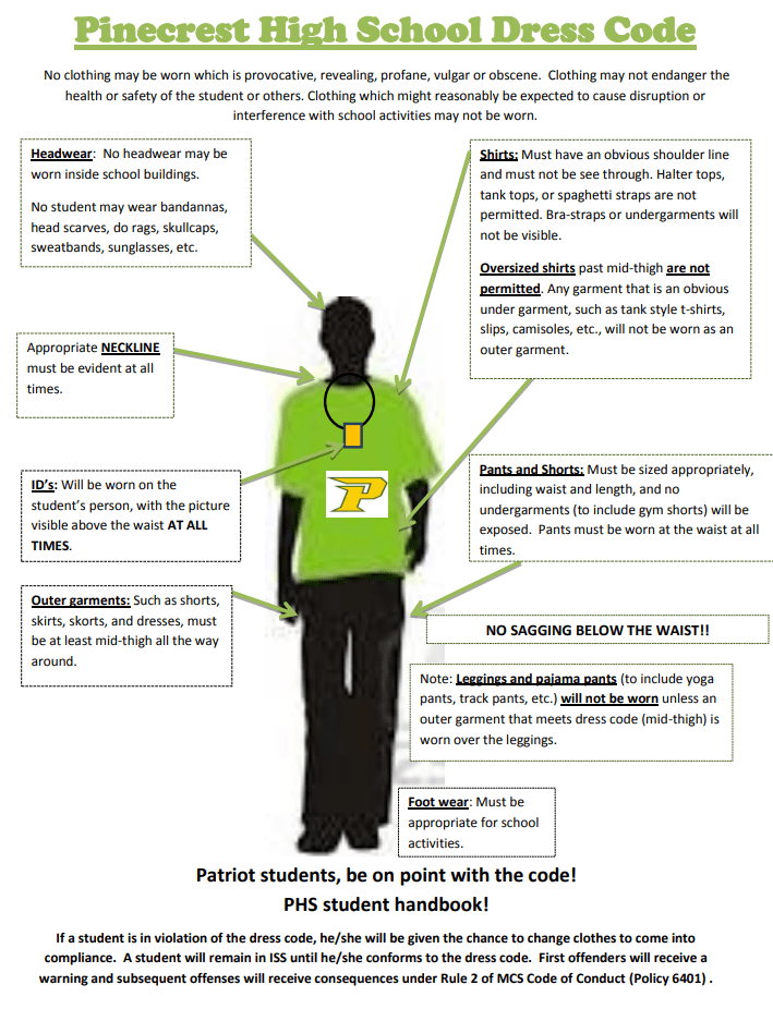 School Dress Code Pinecrest High